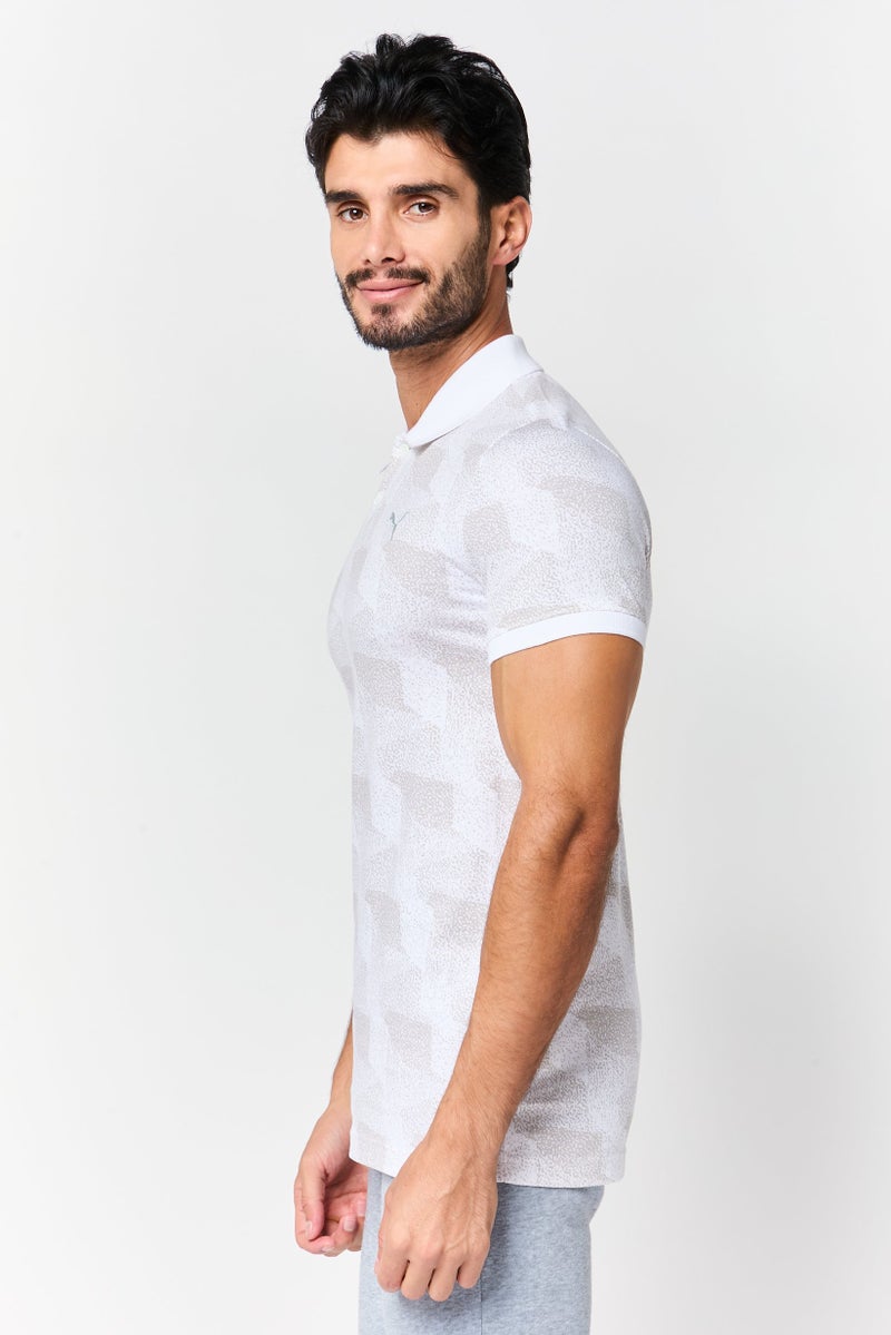 PUMA Men Sportswear Fit Short Sleeve Outdoor Polo Shirt, White - Image 3